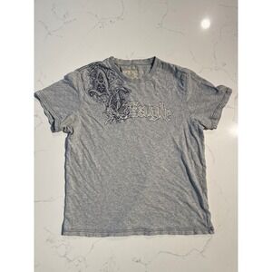 American Eagle Outfitters Mens Gray y2k Graphic Tee Shirt